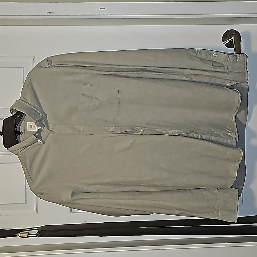 H&M men's linen casual button down shirt